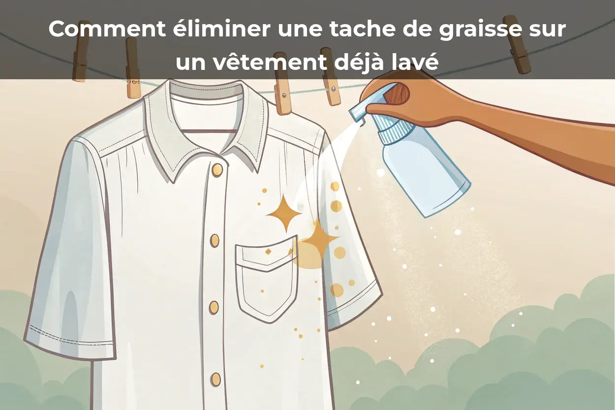Comment éliminer une tache de graisse sur un vêtement déjà lavé
